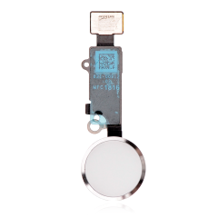 Home Button With Flex For iPhone 7 / 7 Plus / 8 / 8 Plus / SE (2020) / SE (2022) (Silver) (Warning: For Cosmetic Use Only)