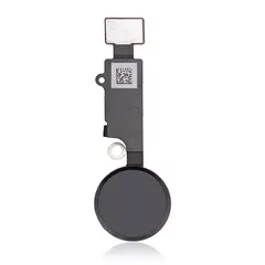 Home Button With Flex For iPhone 7 / 7 Plus / 8 / 8 Plus / SE (2020) / SE (2022) (Jet / Matte Black) (Warning: For Cosmetic Use Only)