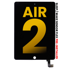LCD Assembly With Digitizer For iPad Air 2 (Sleep / Wake Sensor Flex Pre-Installed) (Refurbished) (Black)