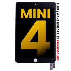 LCD Assembly With Digitizer For iPad Mini 4 (Sleep / Wake Sensor Flex Pre-Installed) (Refurbished) (Black)