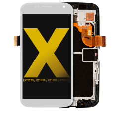 LCD Assembly With Frame For Motorola Moto X (XT1060 / 2013) (Refurbished) (White)