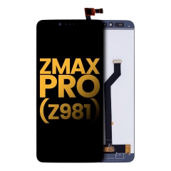 LCD Assembly Without Frame For ZTE ZMax Pro (Z981) (Refurbished) (Black)