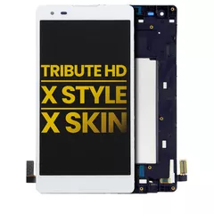 LCD Assembly With Frame For LG Tribute HD (LS676) / LG X Style (K200 / L53BL / L56VL) / LG X Skin (F740) (Refurbished) (White)
