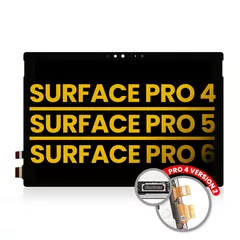 LCD Assembly With Digitizer For Microsoft Surface Pro 4 (1724) (Version 2 / LG LCD Version: LP123WQ1) / Surface Pro 5 (1796) / Surface Pro 6 (1807) (Refurbished) (Black)