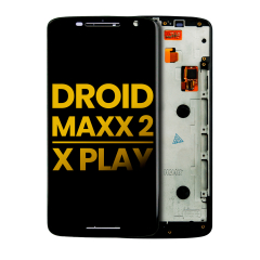 LCD Assembly With Frame For Motorola Droid Maxx 2 / Moto X Play (XT1561 / XT1562 / XT1563 / XT1565 / 2015) (Refurbished) (Black)