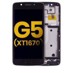 LCD Assembly With Frame For Motorola Moto G5 (XT1670 / 2017) (Black)