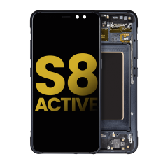 OLED Assembly With Frame For Samsung Galaxy S8 Active (Refurbished) (Meteor Gray)