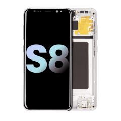 OLED Assembly With Frame For Samsung Galaxy S8 (Service Pack) (Arctic Silver)