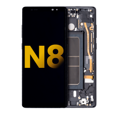 OLED Assembly With Frame For Samsung Galaxy Note 8 (Refurbished) (Midnight Black)