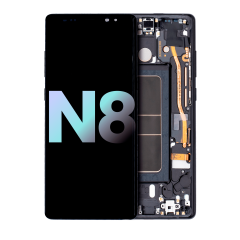 OLED Assembly With Frame For Samsung Galaxy Note 8 (Service Pack) (Midnight Black)