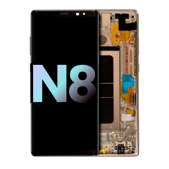 OLED Assembly With Frame For Samsung Galaxy Note 8 (Service Pack) (Maple Gold)