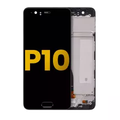 LCD Assembly With Frame For Huawei P10 (Refurbished) (Black)