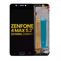 LCD Assembly With Frame For Asus ZenFone 4 Max 5.2" (ZC520KL / 2017) (Refurbished) (Black)