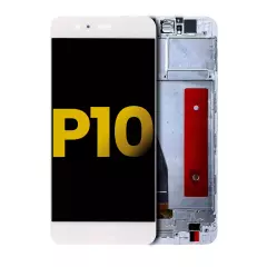 LCD Assembly With Frame For Huawei P10 (Refurbished) (White)