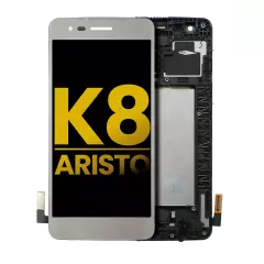 LCD Assembly With Frame For LG K8 (2017) / Aristo (US Version) (Refurbished) (Silver)