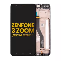 LCD Assembly With Frame For Asus ZenFone 3 Zoom (ZE553KL / 2017) (Refurbished) (Black)