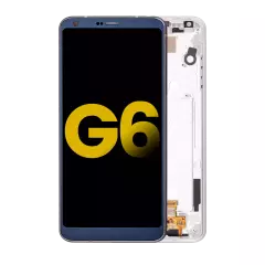LCD Assembly With Frame For LG G6 (Refurbished) (Ice Platinum Silver)
