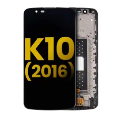LCD Assembly With Frame For LG K10 (2016) (Refurbished) (Black)