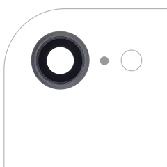 Back Camera Lens With Bracket & Bezel For iPhone 8 / SE (2020) / SE (2022) (Aftermarket Plus) (Space Gray) (10 Pack)