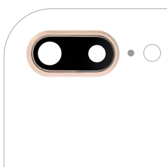 Back Camera Lens With Bracket & Bezel For iPhone 8 Plus (Aftermarket Plus) (Gold) (10 Pack)