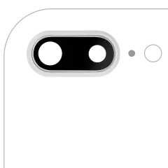 Back Camera Lens With Bracket & Bezel For iPhone 8 Plus (Aftermarket Plus) (Silver) (10 Pack)