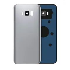 Back Cover Glass With Camera Lens For Samsung Galaxy S8 (No Logo) (Aftermarket Plus) (Arctic Silver)