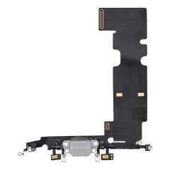 Charging Port Flex Cable For iPhone 8 Plus (Aftermarket) (Silver)