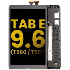LCD Assembly With Frame For Samsung Galaxy Tab E 9.6" (T560 / T561 / T567) (2015) (Refurbished) (Black)
