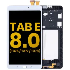 LCD Assembly With Frame For Samsung Galaxy Tab E 8.0" (T375 / T377 / T378) (2016) (Refurbished) (White)