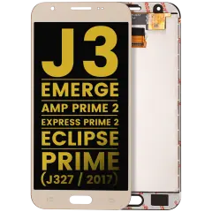 LCD Assembly Without Frame For Samsung Galaxy J3 / Emerge / Amp Prime 2 / Express Prime 2 / Eclipse / Prime (J327 / 2017) (Refurbished) (Gold)