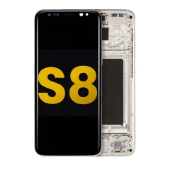 OLED Assembly With Frame For Samsung Galaxy S8 (Refurbished) (Arctic Silver)