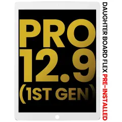 LCD Assembly With Digitizer & Daughter Board Flex Pre-Installed For iPad Pro 12.9" 1st Gen (2015) (Refurbished) (White)