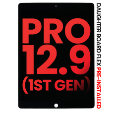 LCD Assembly With Digitizer & Daughter Board Flex Pre-Installed For iPad Pro 12.9" 1st Gen (2015) (Aftermarket Plus) (Black)